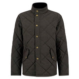 Mens Winter Shoveler Quilted Jacket in Dark Olive