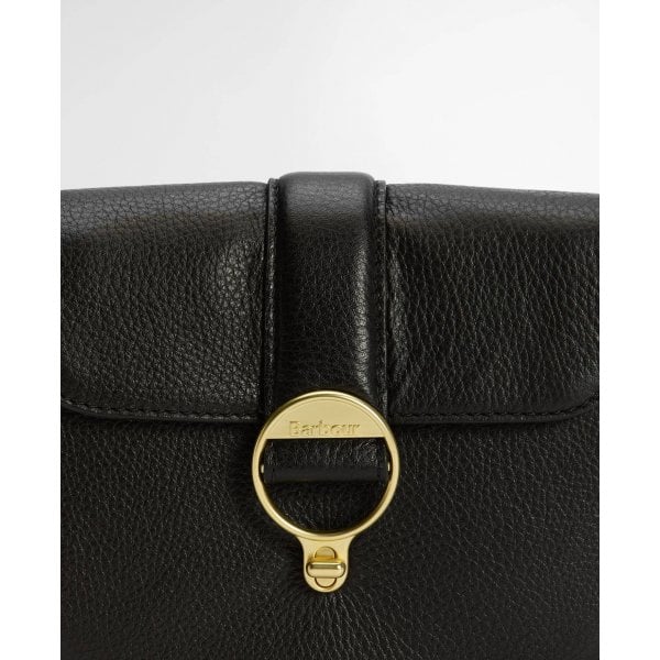 Mini Rosa Crossbody Leather Bag In Black