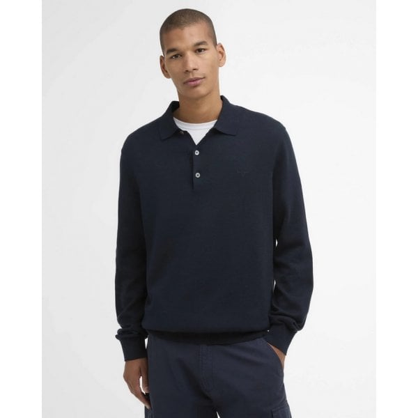 Pima Knit Polo in Navy