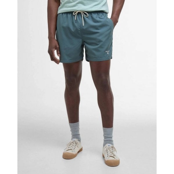Staple Logo Swim Short in Vintage Teal