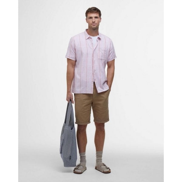 Washed Twill Chino Shorts in Stone