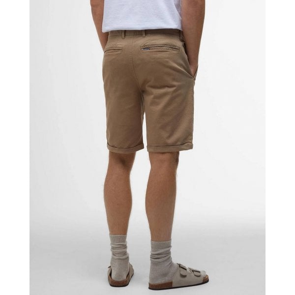 Washed Twill Chino Shorts in Stone