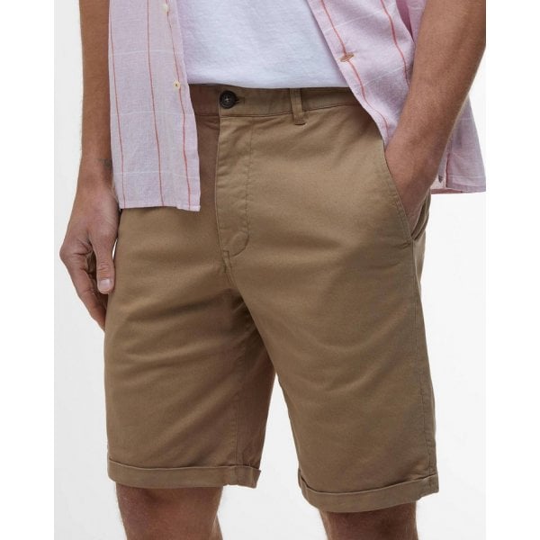 Washed Twill Chino Shorts in Stone