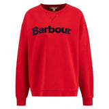 Womens Hartland Crew Logo Sweatshirt In Poppy Red