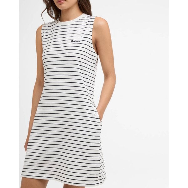Womens Hartland Mini Dress In Cloud/Navy Stripe