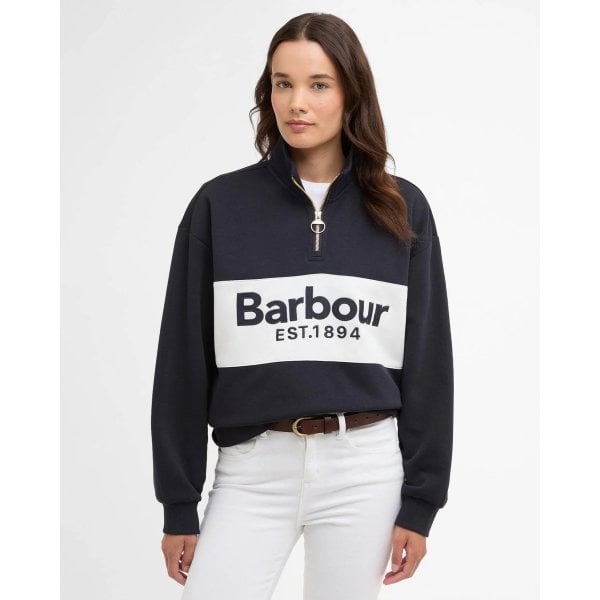 Womens Zaria Half Zip Sweatshirt In Dark Navy