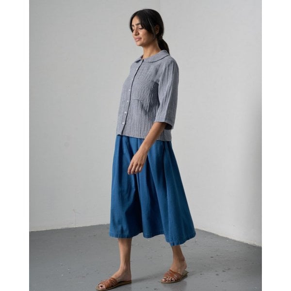 Wander Midi Skirt in Denim