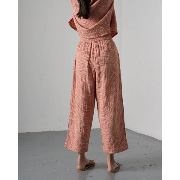 Womens Clara Trousers in Rust Check