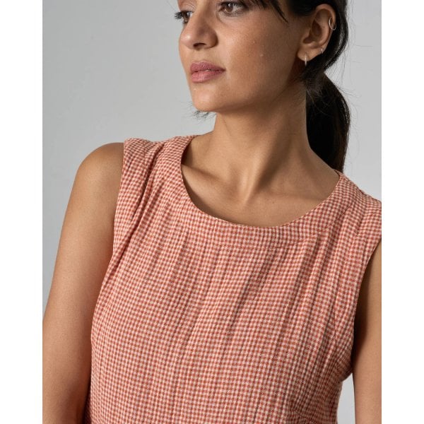 Womens Pippa Blouse is Rust Check