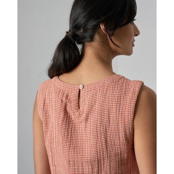 Womens Pippa Blouse is Rust Check