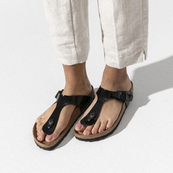 Gizeh Black Patent Sandal