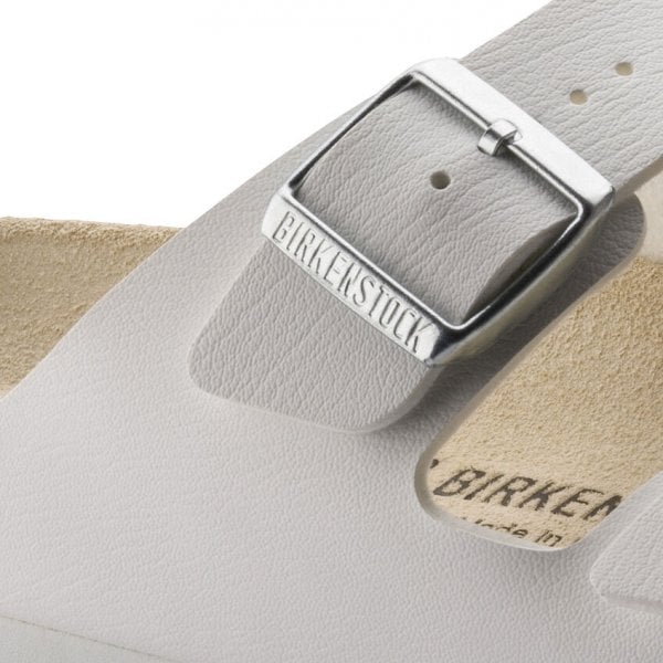 Unisex Arizona Birko Flor Narrow Fit Sandal in White 552683