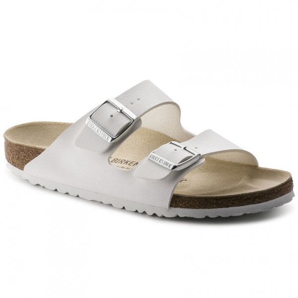 Unisex Arizona Birko Flor Narrow Fit Sandal in White 552683