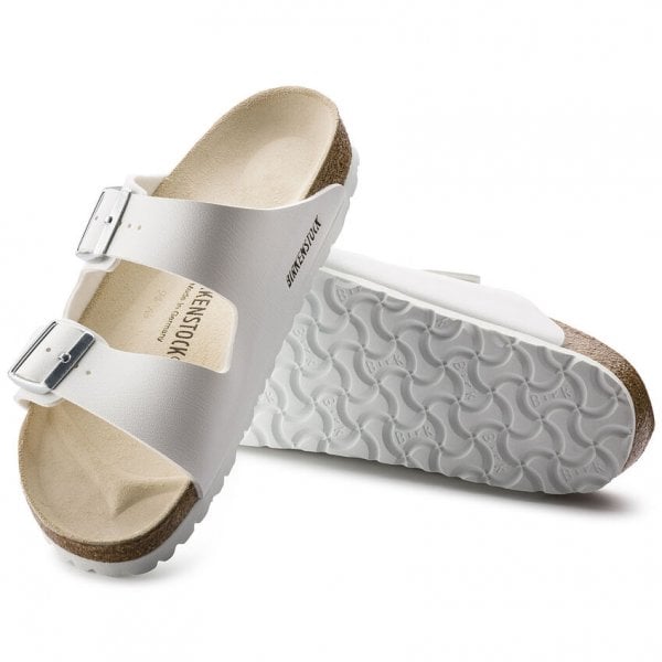 Unisex Arizona Birko Flor Narrow Fit Sandal in White 552683