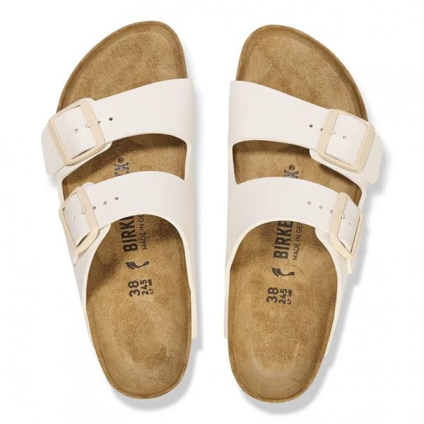Unisex Arizona Birko-Flor Sandal in Eggshell