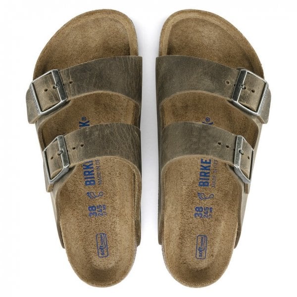 Unisex Arizona Soft Footbed Oiled Leather in Faded Khaki