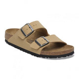 Unisex Birko Flor Regular Fit Nubuck Sandal in Latte Cream
