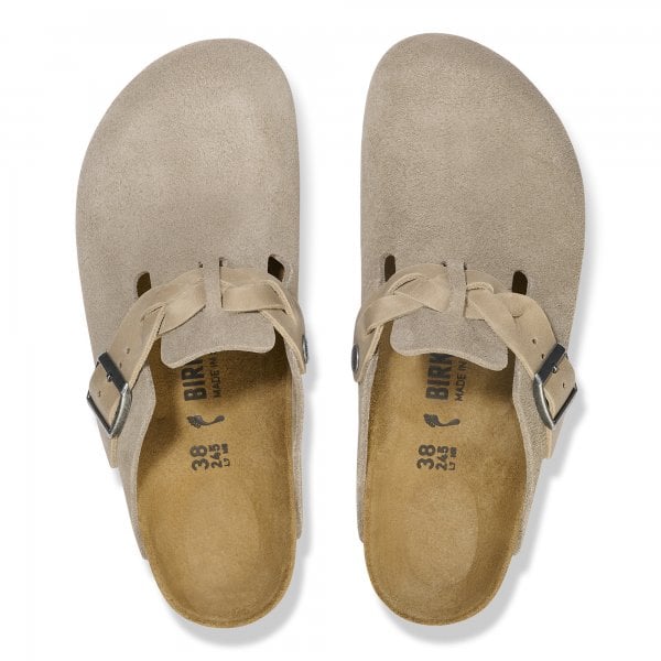 Unisex Boston Braided Narrow Fit in Taupe Suede