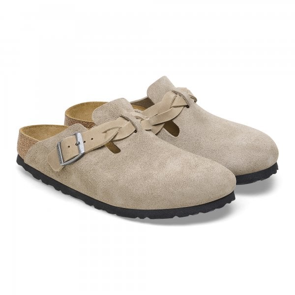 Unisex Boston Braided Regular Fit in Taupe Suede