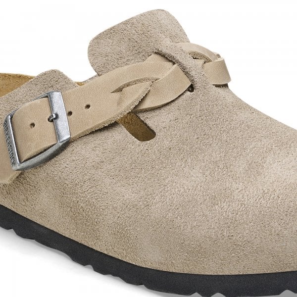 Unisex Boston Braided Regular Fit in Taupe Suede