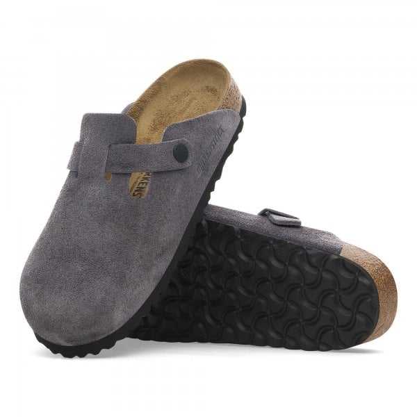 Unisex Boston Velvet Grey Suede Narrow Fit