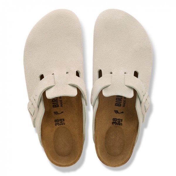 Unisex Boston in Suede Oyster Narrow Fit