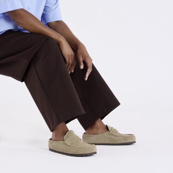 Unisex Naples Wrapped in Narrow Taupe Suede