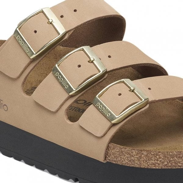 Womens Florida Platform Nubuck Leather in Sandcastle