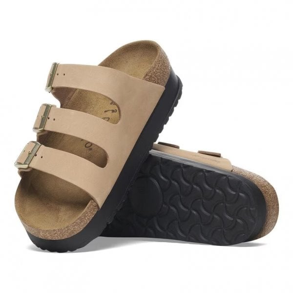 Womens Florida Platform Nubuck Leather in Sandcastle