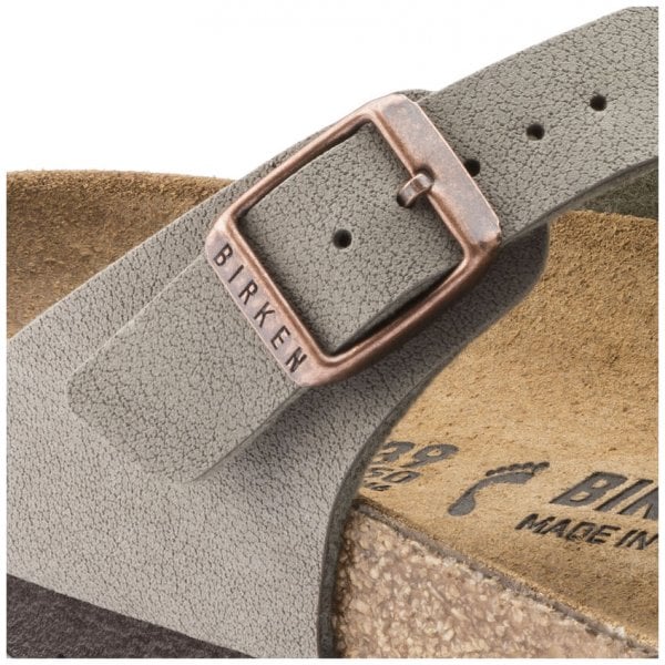 Womens Gizeh Birko Flor Nubuck Regular Fit Sandal in Stone
