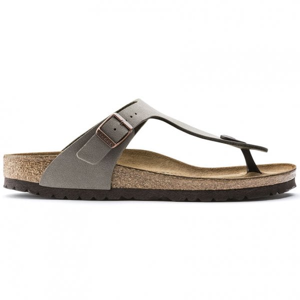 Womens Gizeh Birko Flor Nubuck Regular Fit Sandal in Stone