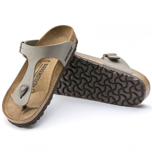 Womens Gizeh Birko Flor Nubuck Regular Fit Sandal in Stone