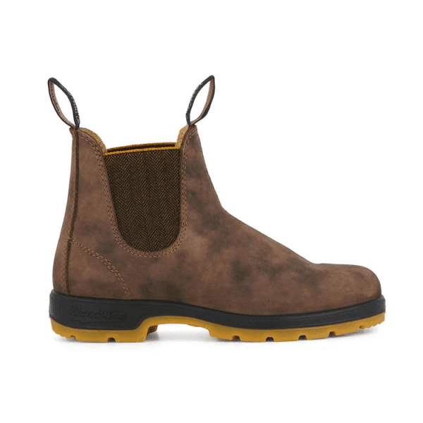 Womens 1944 Leather Boot in Brown/Mustard