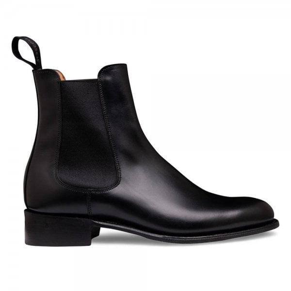 Womens Avril Chelsea Boot in Black Calf Leather D Fit