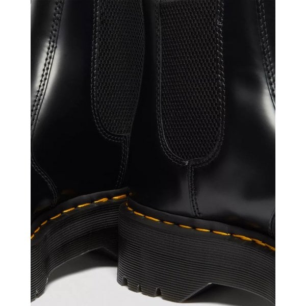 2976 Quad Chelsea Boot In Black Polished Smooth Leather
