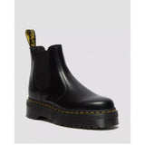 2976 Quad Chelsea Boot In Black Polished Smooth Leather
