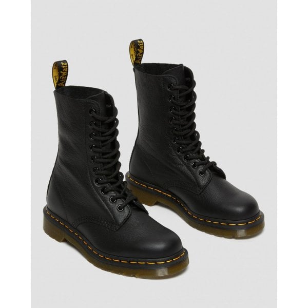 Dr. Martens Womens 1490 Virginia Leather High Boots in Black