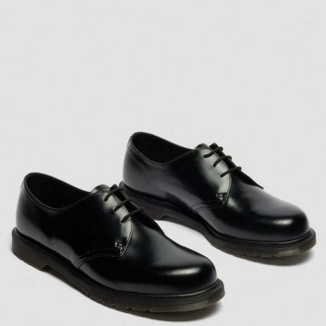 Mayfare 3 Eye Shoe in Black Polished Smooth