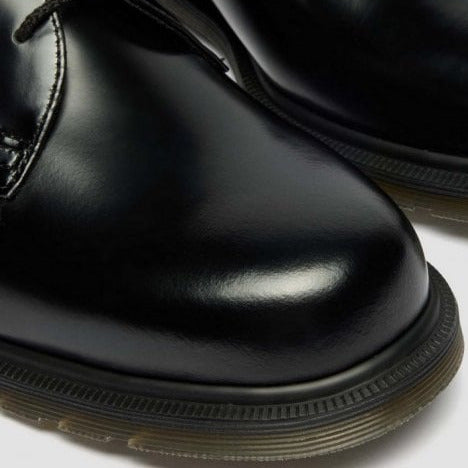 Mayfare 3 Eye Shoe in Black Polished Smooth