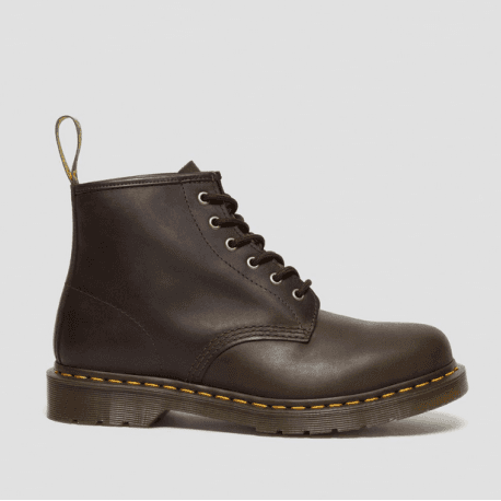 101 Crazy Horse Leather Ankle Boots in Dark Brown