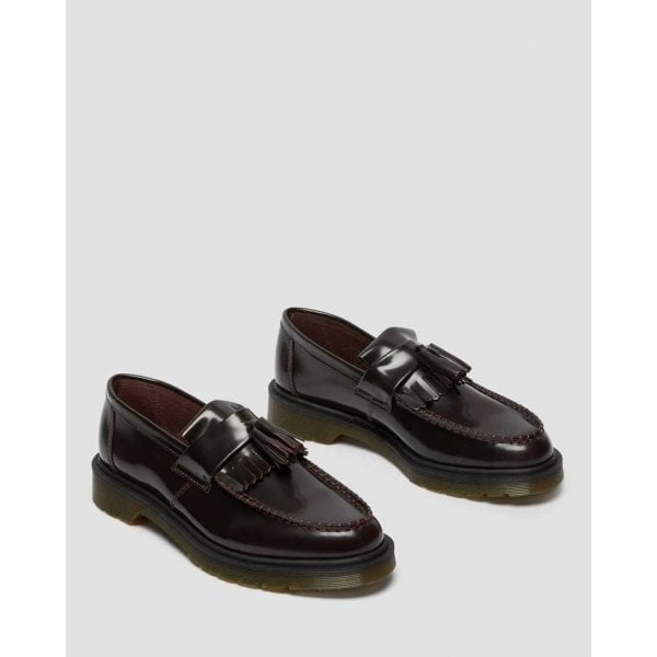 Mens Adrian Leather Tassel Loafer in Cherry Red Arcadia