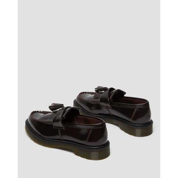 Mens Adrian Leather Tassel Loafer in Cherry Red Arcadia