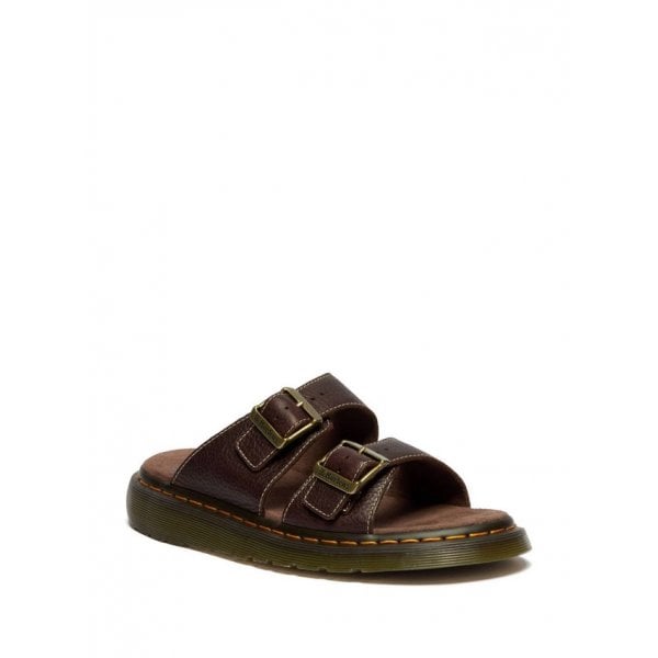 Mens Josef Sandal in Dark Brown Grizzly