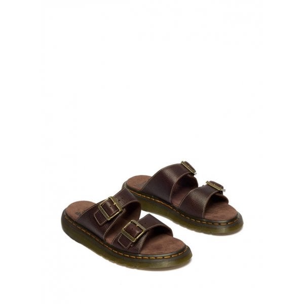 Mens Josef Sandal in Dark Brown Grizzly