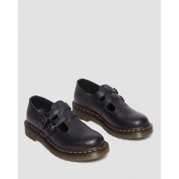 Womens 8065 Mary Jane Virginia leather shoes in Black