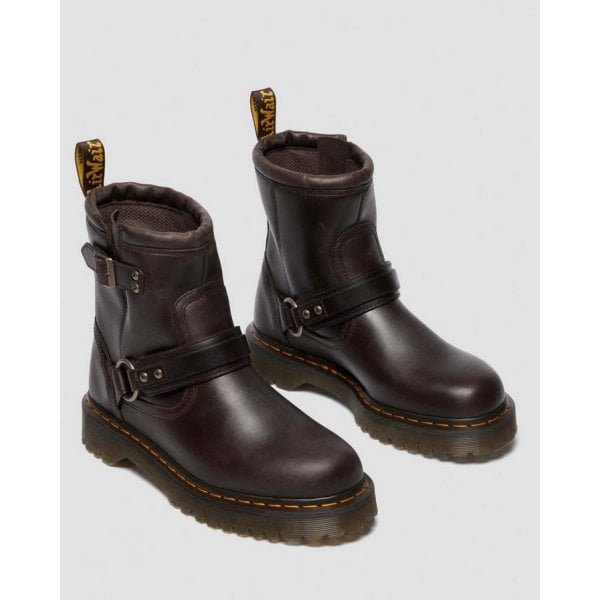 Womens Anistone Harness Ankle Boot in Dark Brown Crazy Horse