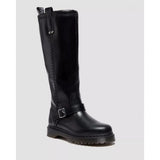 Womens Anistone Knee High Biker Boot in Black Orleans