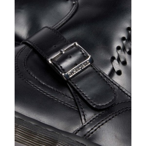 Womens Anistone Knee High Biker Boot in Black Orleans
