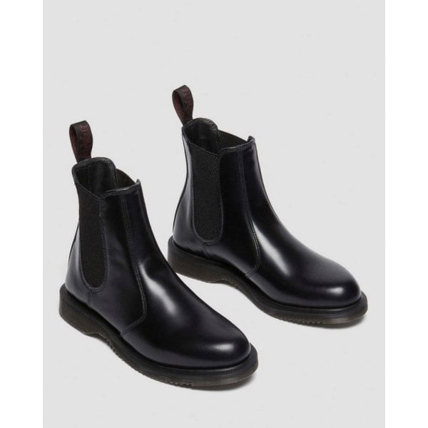Womens Flora Boot in Black Polished Smooth