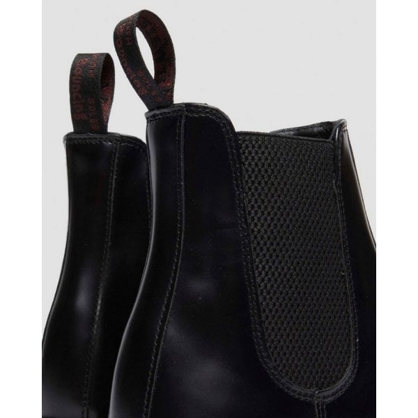 Womens Flora Boot in Black Polished Smooth